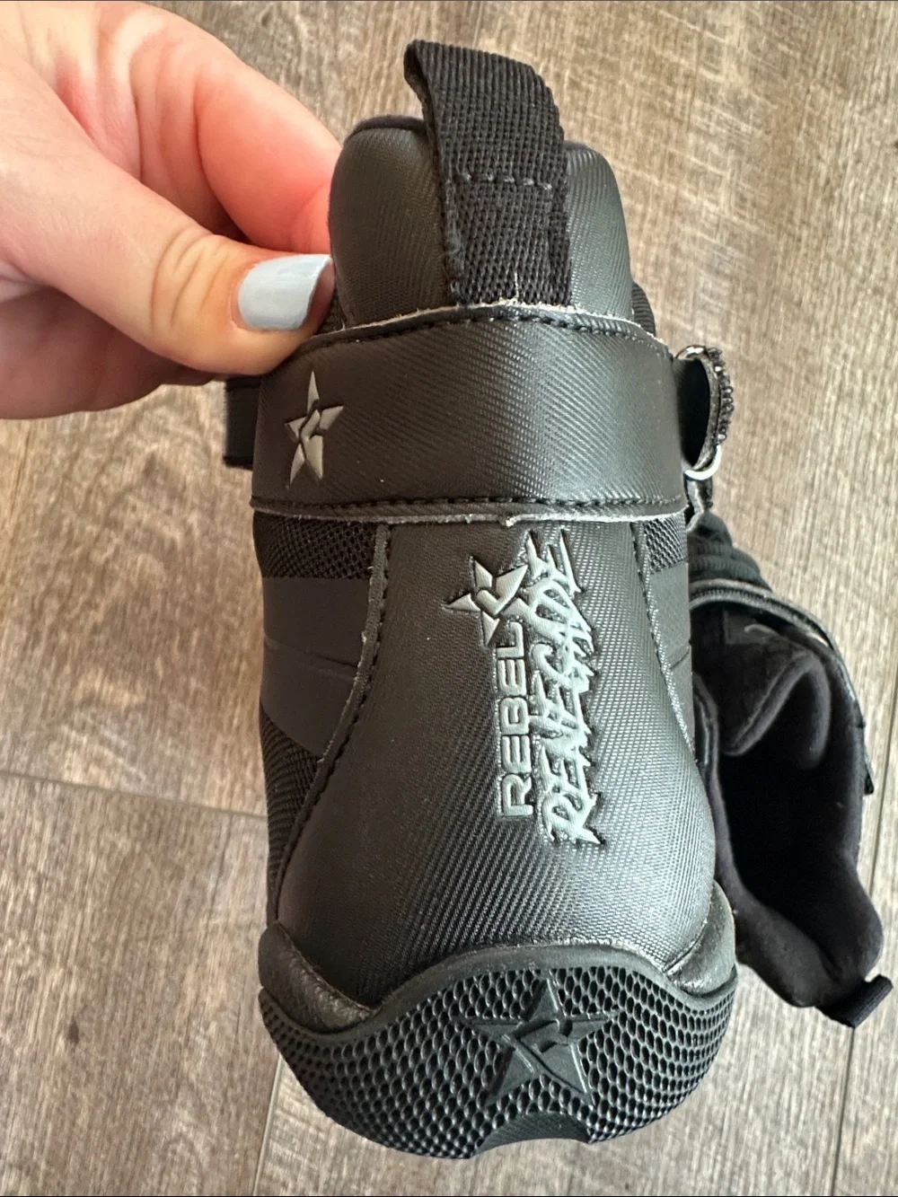 rebels Black High-Top Lace & Strap Athletic Sneakers